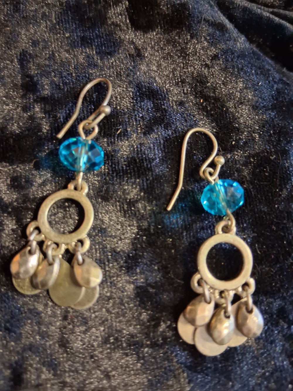 Turquoise Crystal Drop Dangle Earrings - Women Jewelry